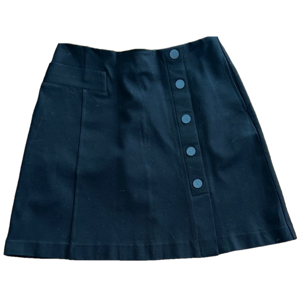 Cabi: Black Ponte Utility Skirt: Size 4